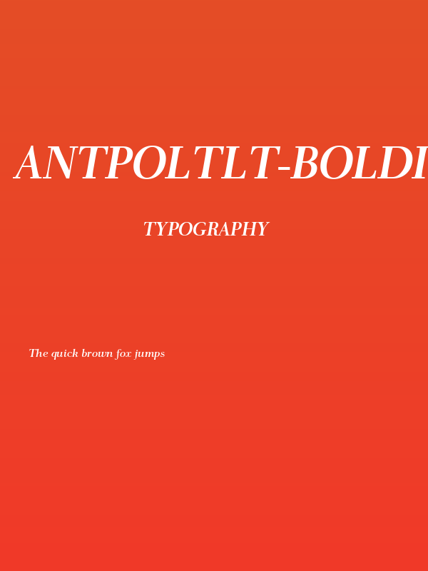 AntPoltLt-BoldItalic Poster
