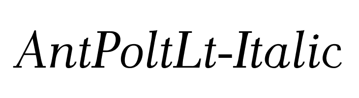 AntPoltLt-Italic Font