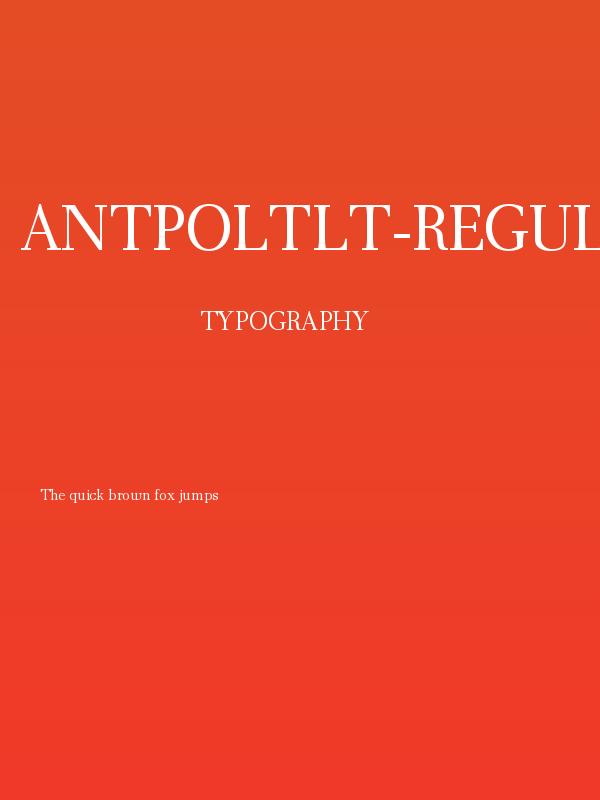 AntPoltLt-Regular Poster