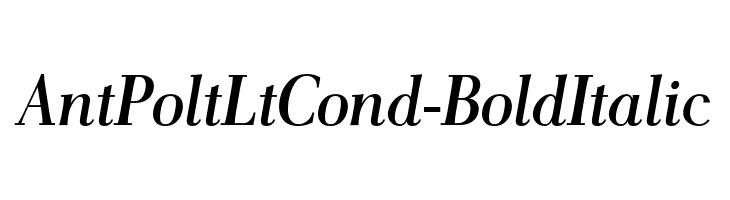 AntPoltLtCond-BoldItalic Font
