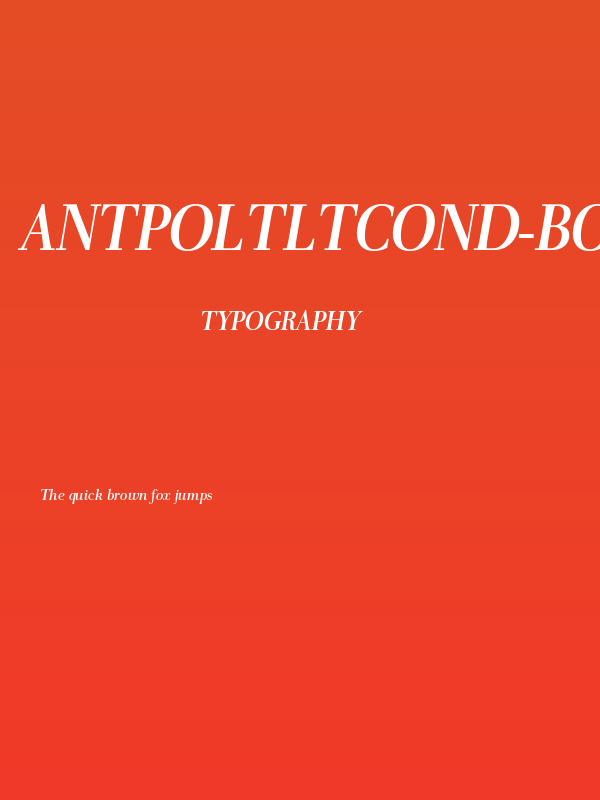 AntPoltLtCond-BoldItalic Poster