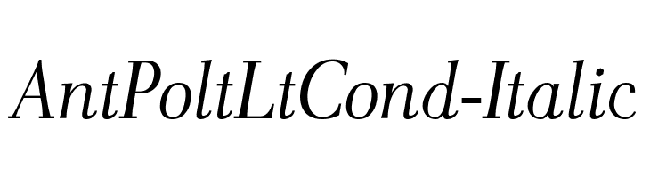 AntPoltLtCond-Italic Font