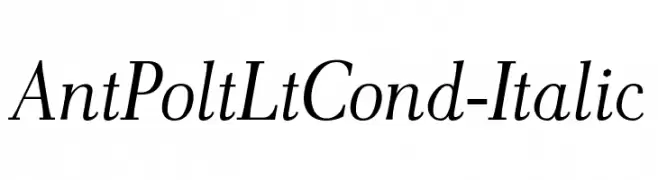 AntPoltLtCond-Italic  Descarca Fonturi Gratis