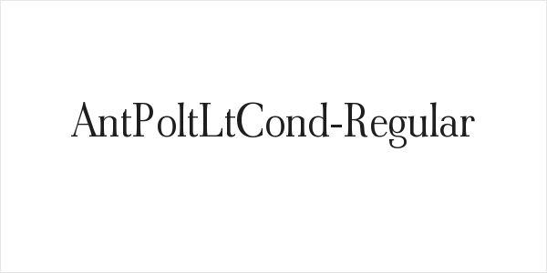 AntPoltLtCond-Regular Logo