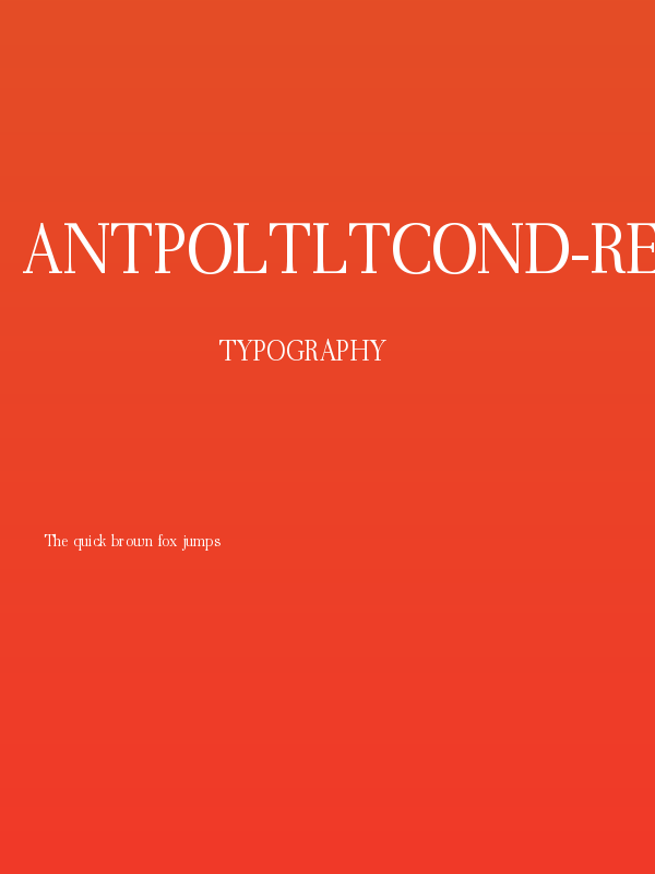 AntPoltLtCond-Regular Poster
