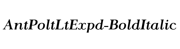 AntPoltLtExpd-BoldItalic Font