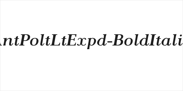 AntPoltLtExpd-BoldItalic Logo