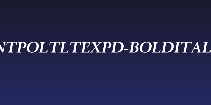 AntPoltLtExpd-BoldItalic Social Header