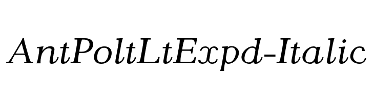 AntPoltLtExpd-Italic Font