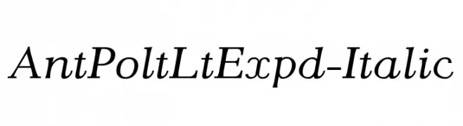 AntPoltLtExpd-Italic  Fuentes Gratis Descargar