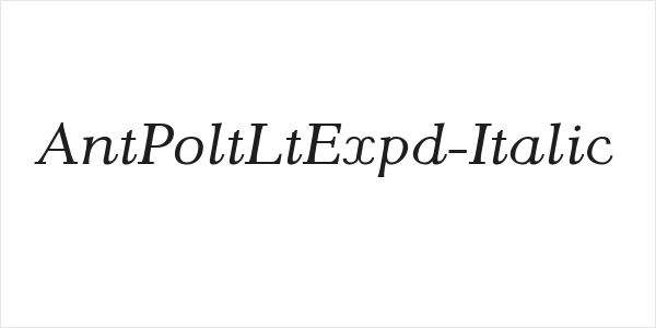 AntPoltLtExpd-Italic Logo