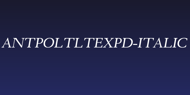 AntPoltLtExpd-Italic Social Header