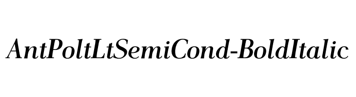 AntPoltLtSemiCond-BoldItalic Font