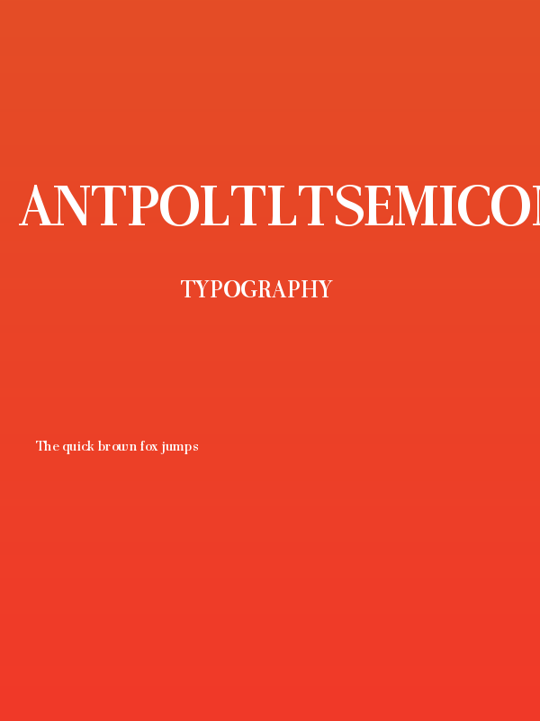 AntPoltLtSemiCond-Bold Poster