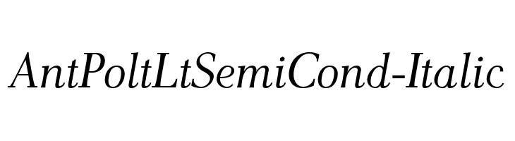 AntPoltLtSemiCond-Italic Font