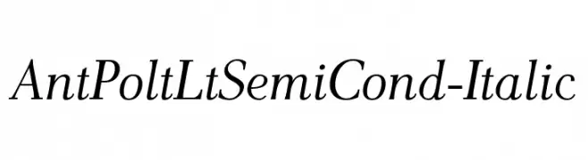 AntPoltLtSemiCond-Italic 