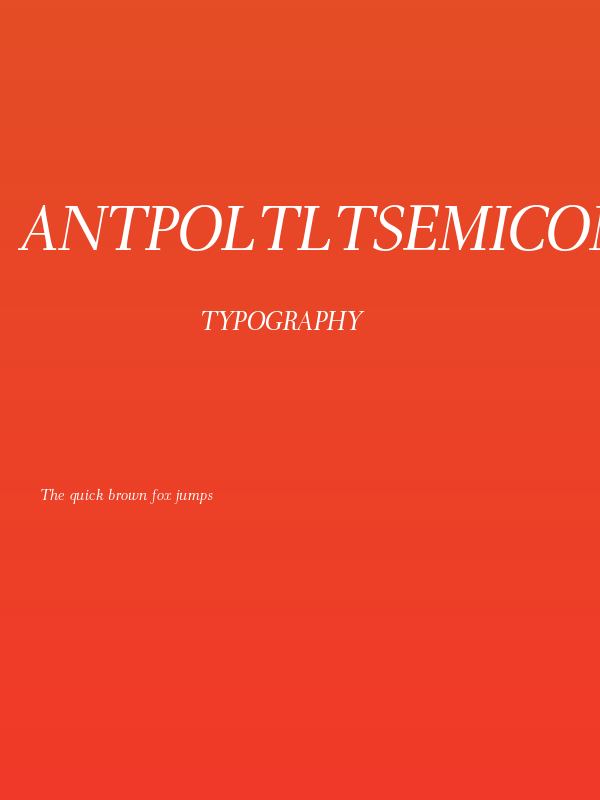 AntPoltLtSemiCond-Italic Poster