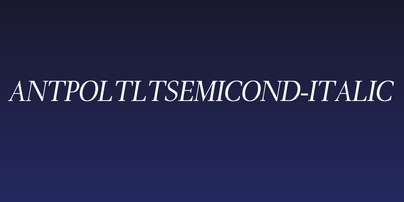 AntPoltLtSemiCond-Italic Social Header