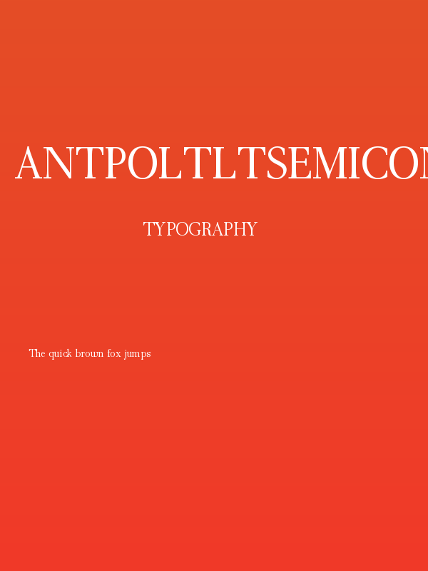 AntPoltLtSemiCond-Regular Poster