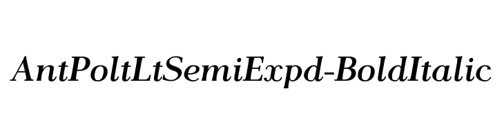 AntPoltLtSemiExpd-BoldItalic फ़ॉन्ट