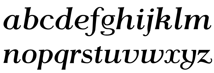AntPoltLtSemiExpd-BoldItalic Font LOWERCASE