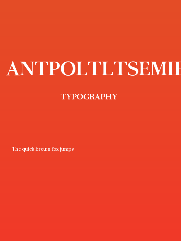 AntPoltLtSemiExpd-Bold Poster