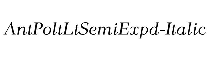 AntPoltLtSemiExpd-Italic Font