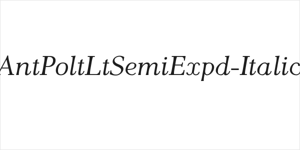 AntPoltLtSemiExpd-Italic Logo