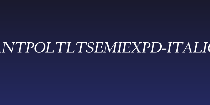 AntPoltLtSemiExpd-Italic Social Header