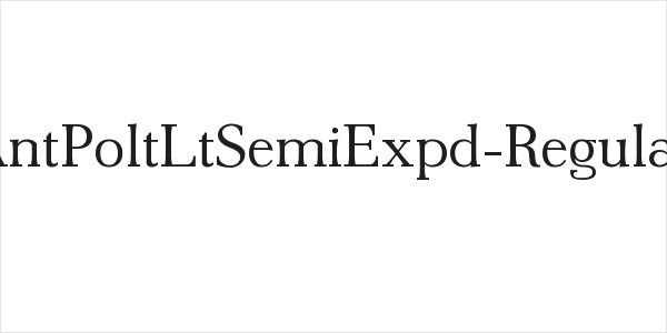 AntPoltLtSemiExpd-Regular Logo