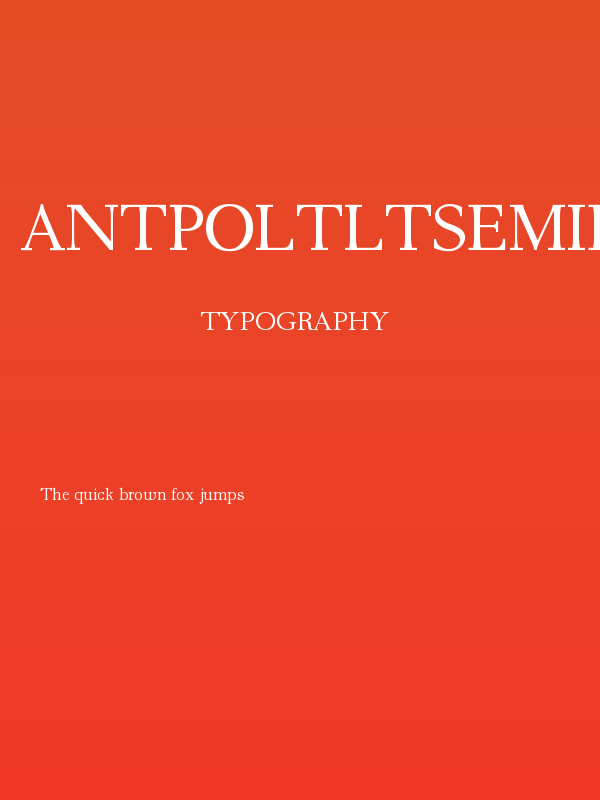 AntPoltLtSemiExpd-Regular Poster