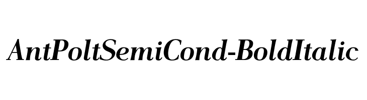 AntPoltSemiCond-BoldItalic Font