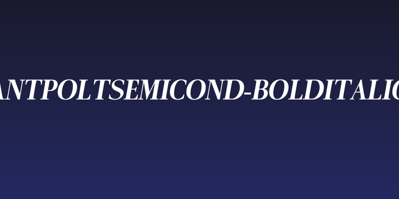 AntPoltSemiCond-BoldItalic Social Header