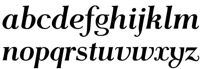 AntPoltSemiCond-BoldItalic Font LOWERCASE