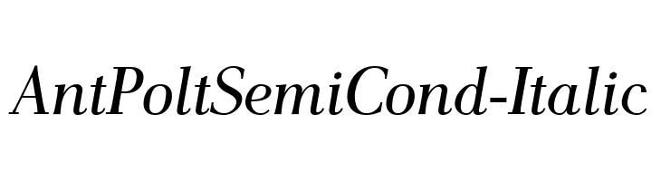 AntPoltSemiCond-Italic Font