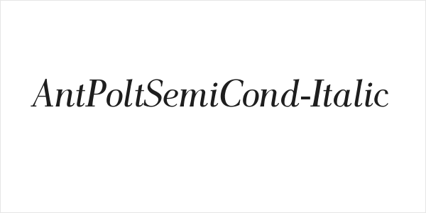 AntPoltSemiCond-Italic Logo