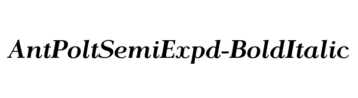 AntPoltSemiExpd-BoldItalic Font