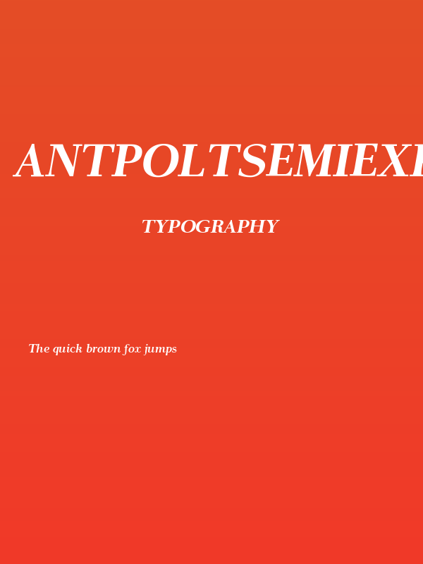 AntPoltSemiExpd-BoldItalic Poster