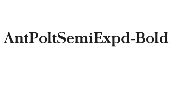 AntPoltSemiExpd-Bold Logo