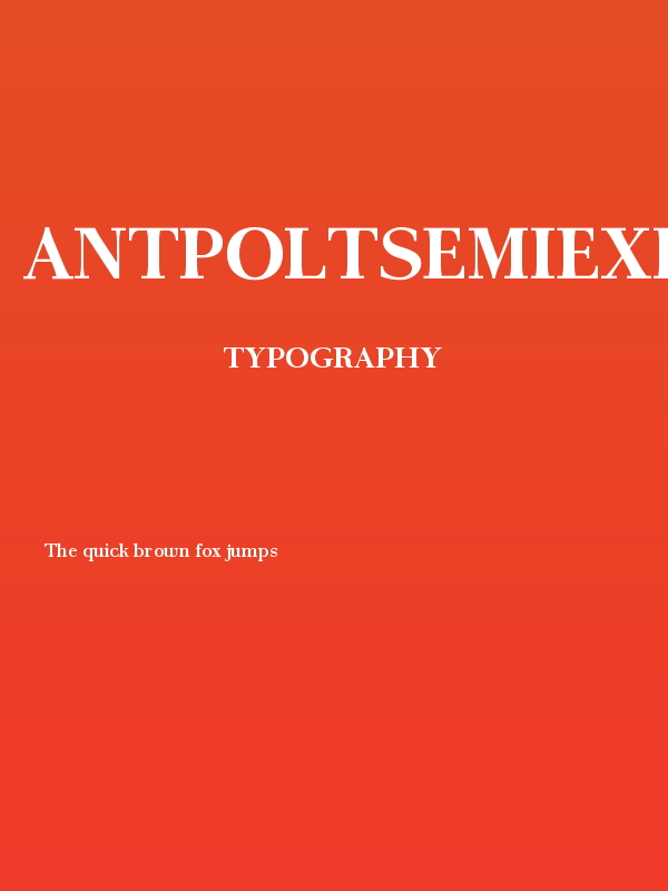 AntPoltSemiExpd-Bold Poster