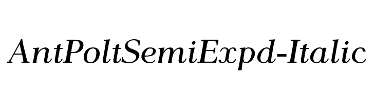 AntPoltSemiExpd-Italic Font