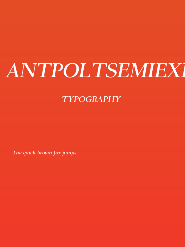 AntPoltSemiExpd-Italic Poster