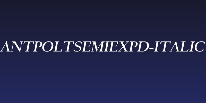 AntPoltSemiExpd-Italic Social Header