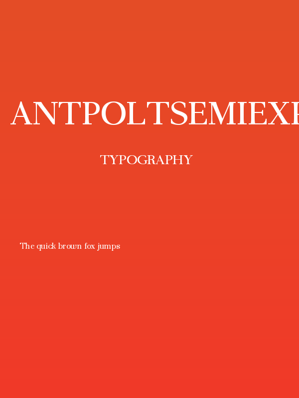 AntPoltSemiExpd-Regular Poster