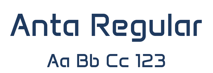 Anta Regular Font Preview