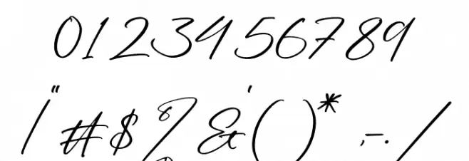 Antariskalia Signature Font OTHER CHARS
