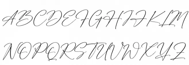 Antariskalia Signature Font UPPERCASE