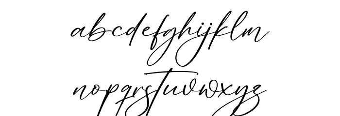 Antariskalia Signature Font LOWERCASE