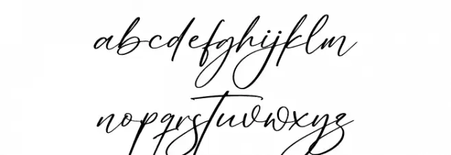 Antariskalia Signature Font LOWERCASE
