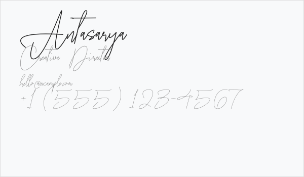 Antasarya Business Card